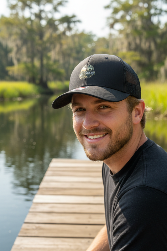 Trucker Hat - Black Close-up